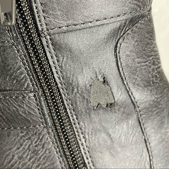 Zigi Soho Gray Kastle Chelsea Double Buckle Chunky Heel Ankle Boots Size 7.5 - Picture 14 of 16